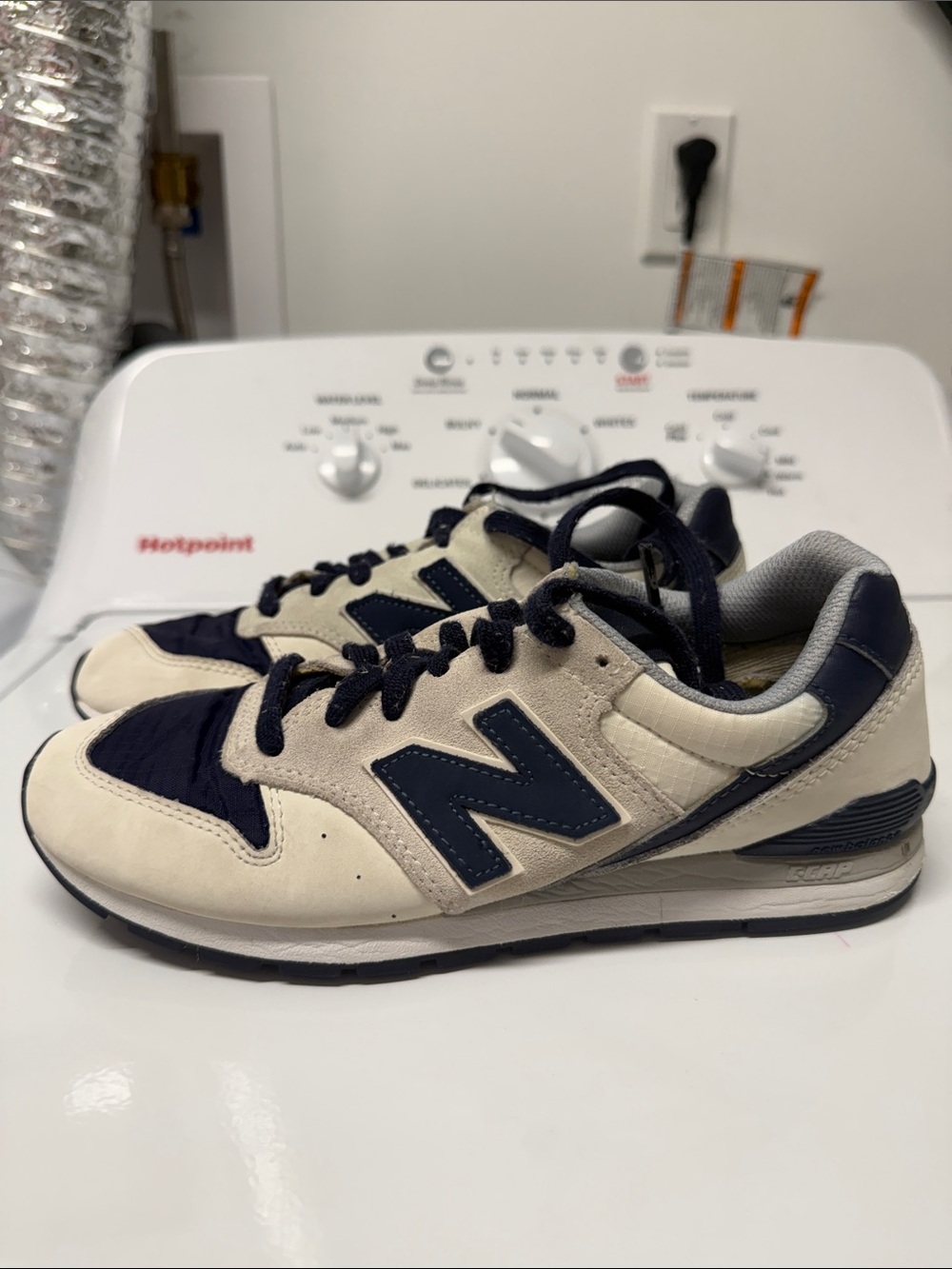 New Balance X figs • Cream and Navy Sneakers